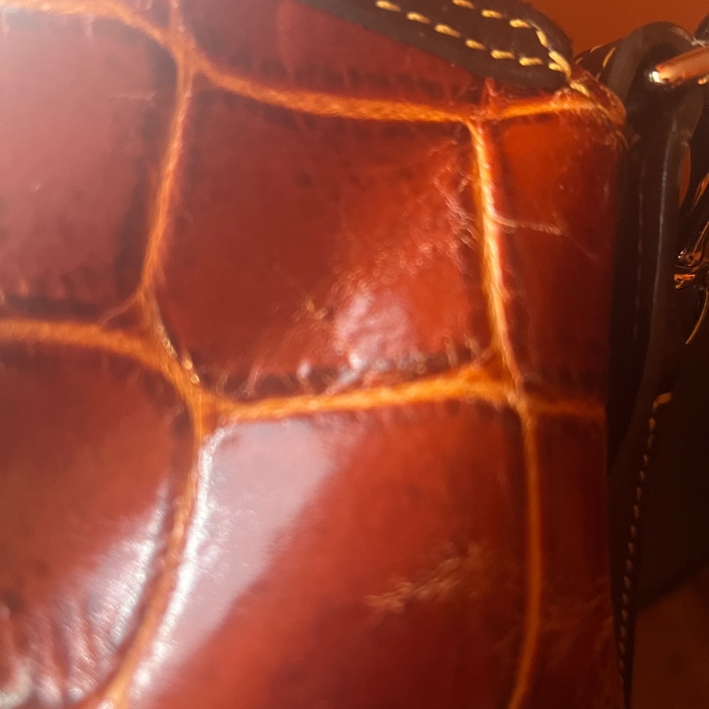 Dooney & Bourke Brown Leather Animal Print Satchel with matching wallet - Picture 16 of 16